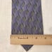 Villa Bolgheri 100% Silk Mens Neck Tie Made In Italy purple gray leaves pattern