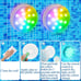 6 LED Submersible Waterproof Pool Lights with Remote, RGB Color Changing