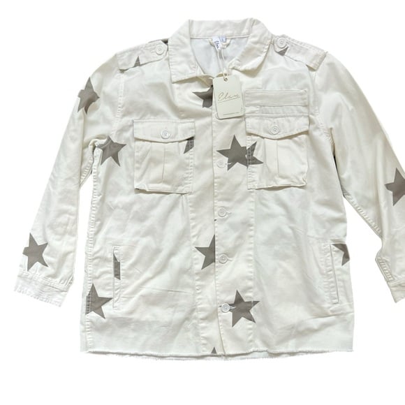 NEW Elan Oversized Star Cream Jacket - L