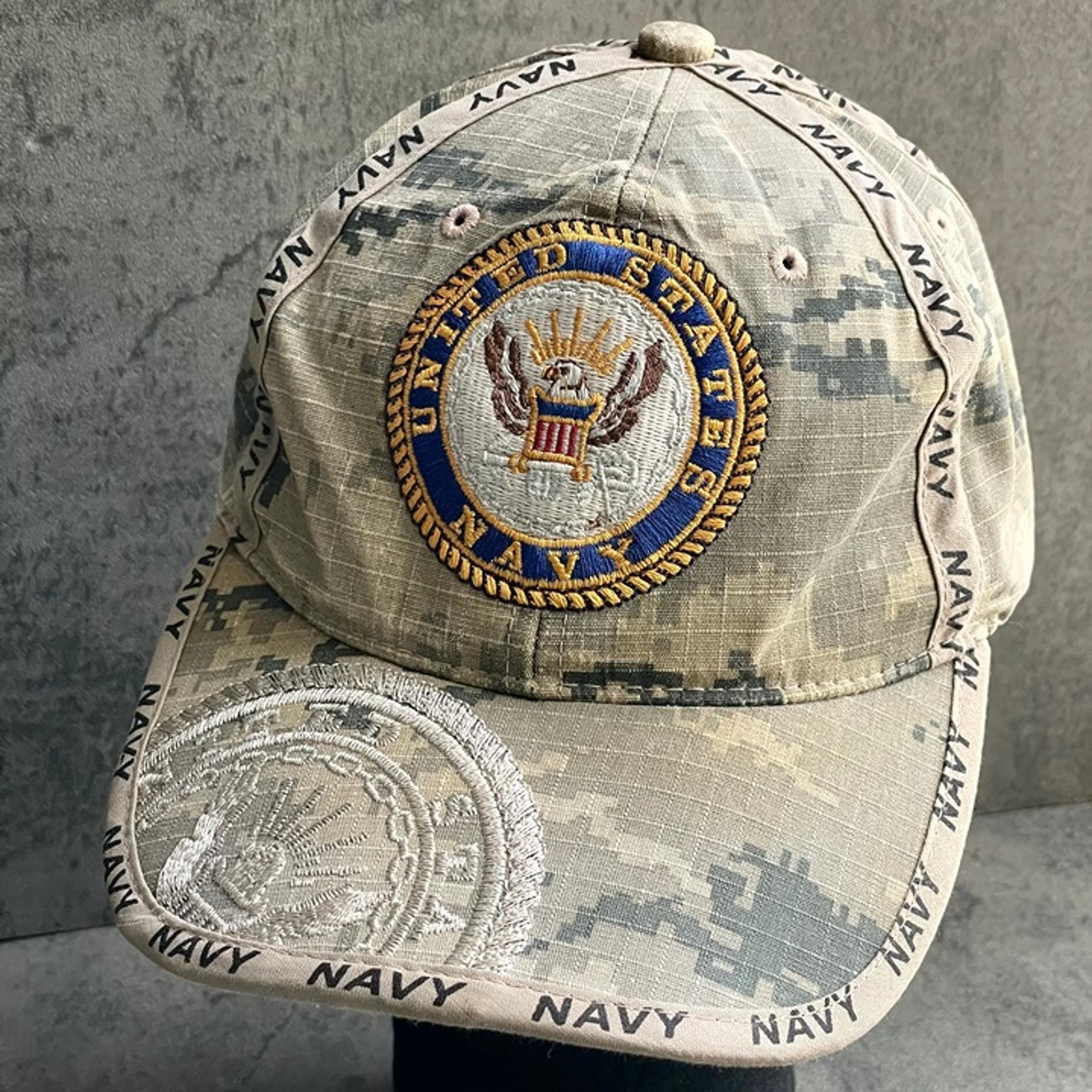 VINTAGE US NAVY DIGITAL CAMOUFLAGE HAT USS SAILOR CHIEF OFFICER SEAL TEAM CAP