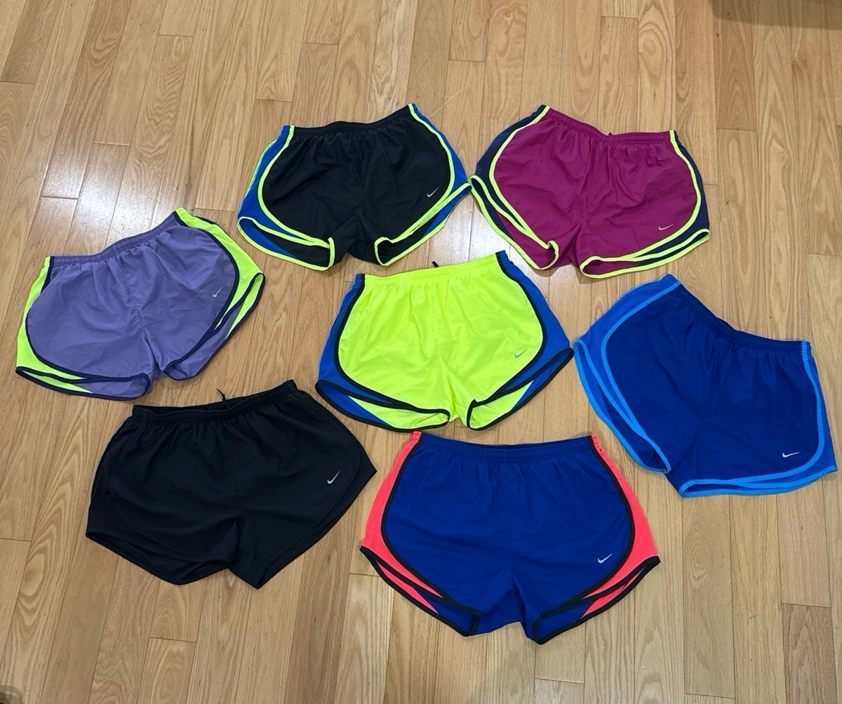 7 Pairs NIKE TEMPO Dri-Fit Running shorts Womens SIZE Medium