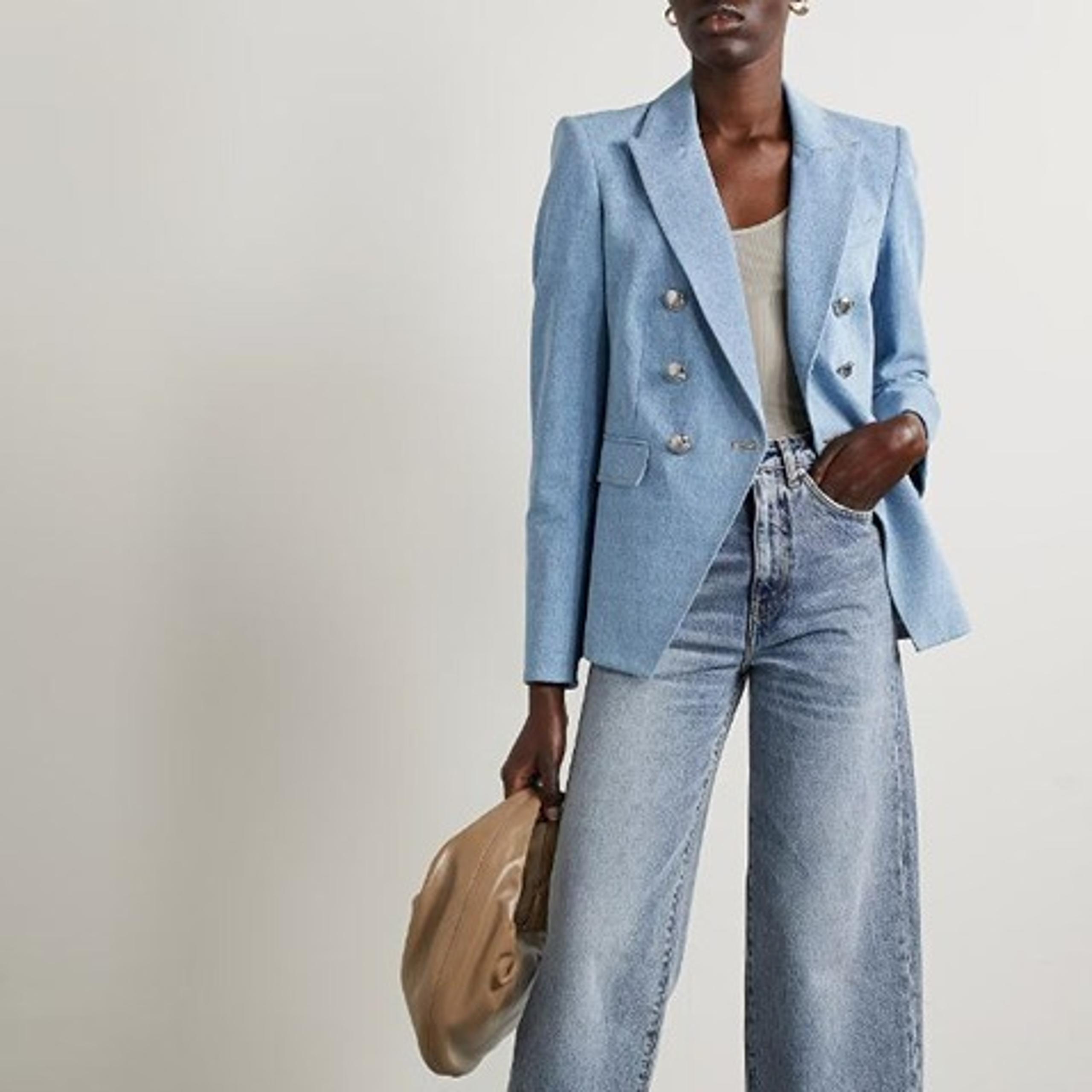 Veronica Beard Miller Dickey Denim Dickey Jacket, Size 4
