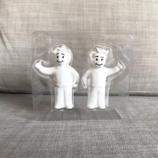 Brand New Fallout 3D Vault Tech Mascot Boy Shaped Salt and Pepper Shakers