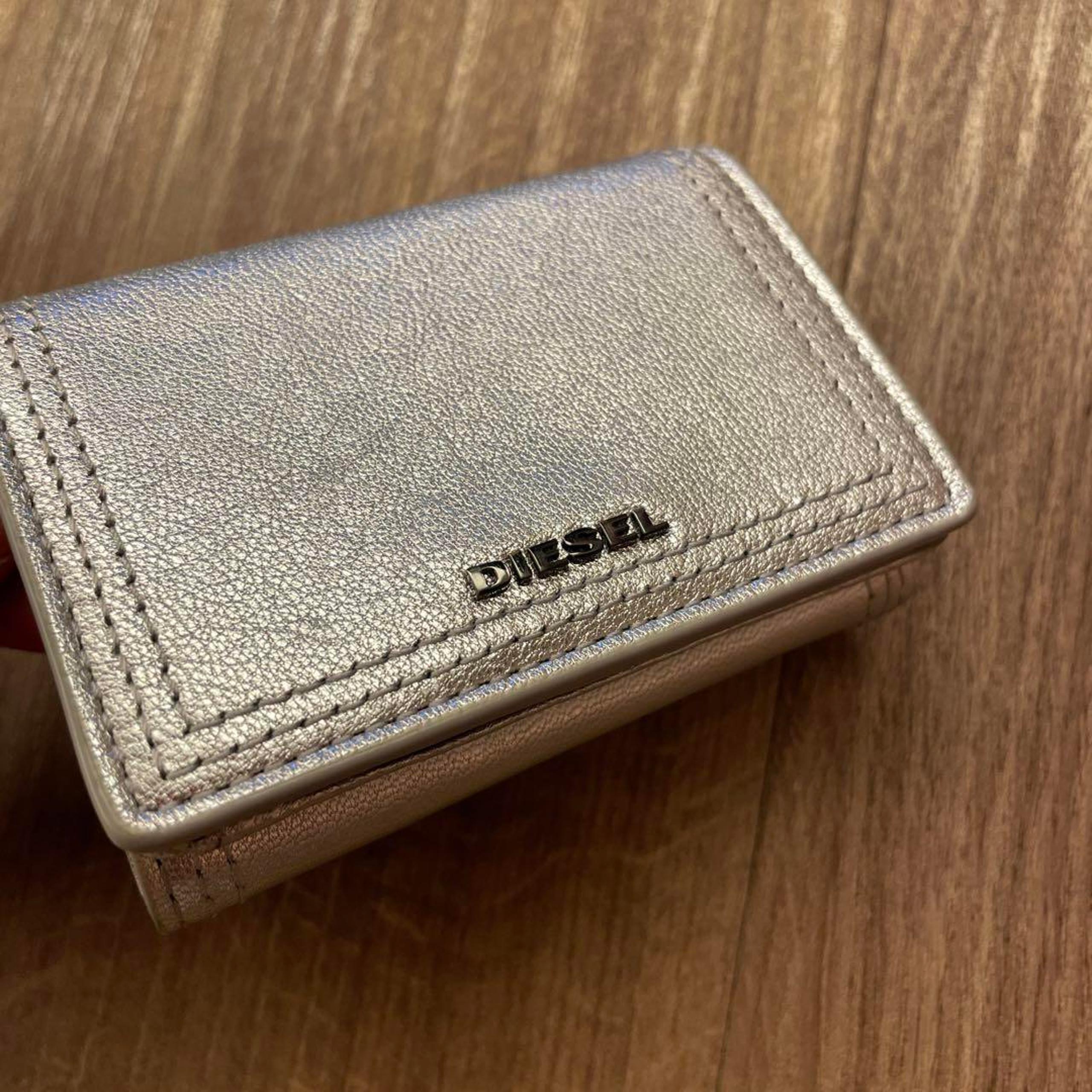 Diesel Trifold Wallet Silver - Excellent Condition