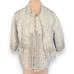 Vintage Shepherds Harvest New Zealand Wool Cardigan Fringe Scarf Patch Pockets