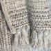 Vintage Shepherds Harvest New Zealand Wool Cardigan Fringe Scarf Patch Pockets