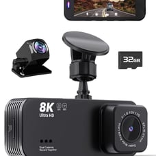 Dash Cam Front and Rear, 8K UHD Dash Camera for Cars, Dash Cam with App Control,