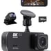 Dash Cam Front and Rear, 8K UHD Dash Camera for Cars, Dash Cam with App Control,