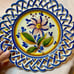 Vintage Signed Flower Plate Pottery Hand Painted F Soares Dos Reis Portugal READ