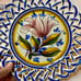Vintage Signed Flower Plate Pottery Hand Painted F Soares Dos Reis Portugal READ