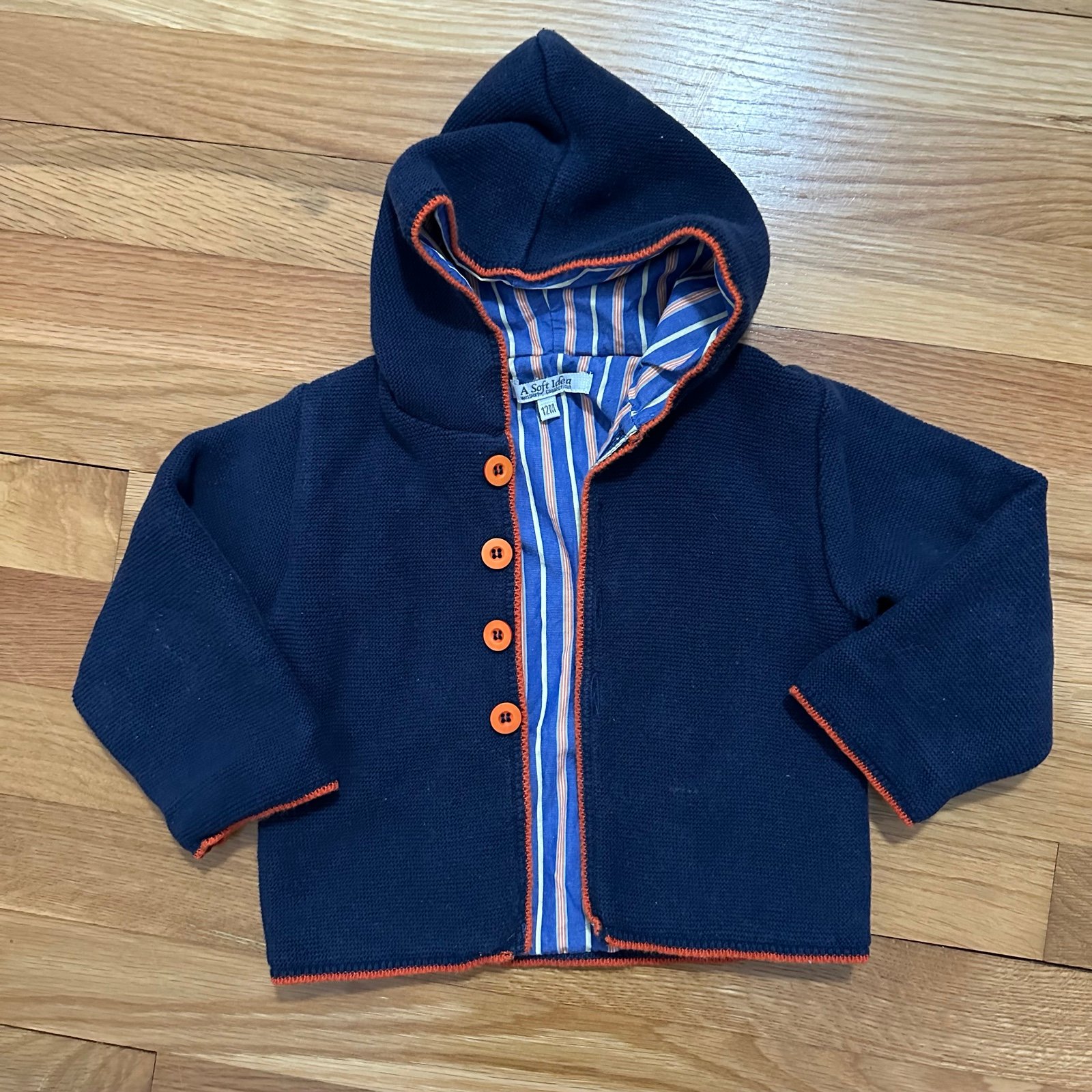 A Soft Idea Lined Hoodie for Baby 12 Months Boutique 100% Cotton