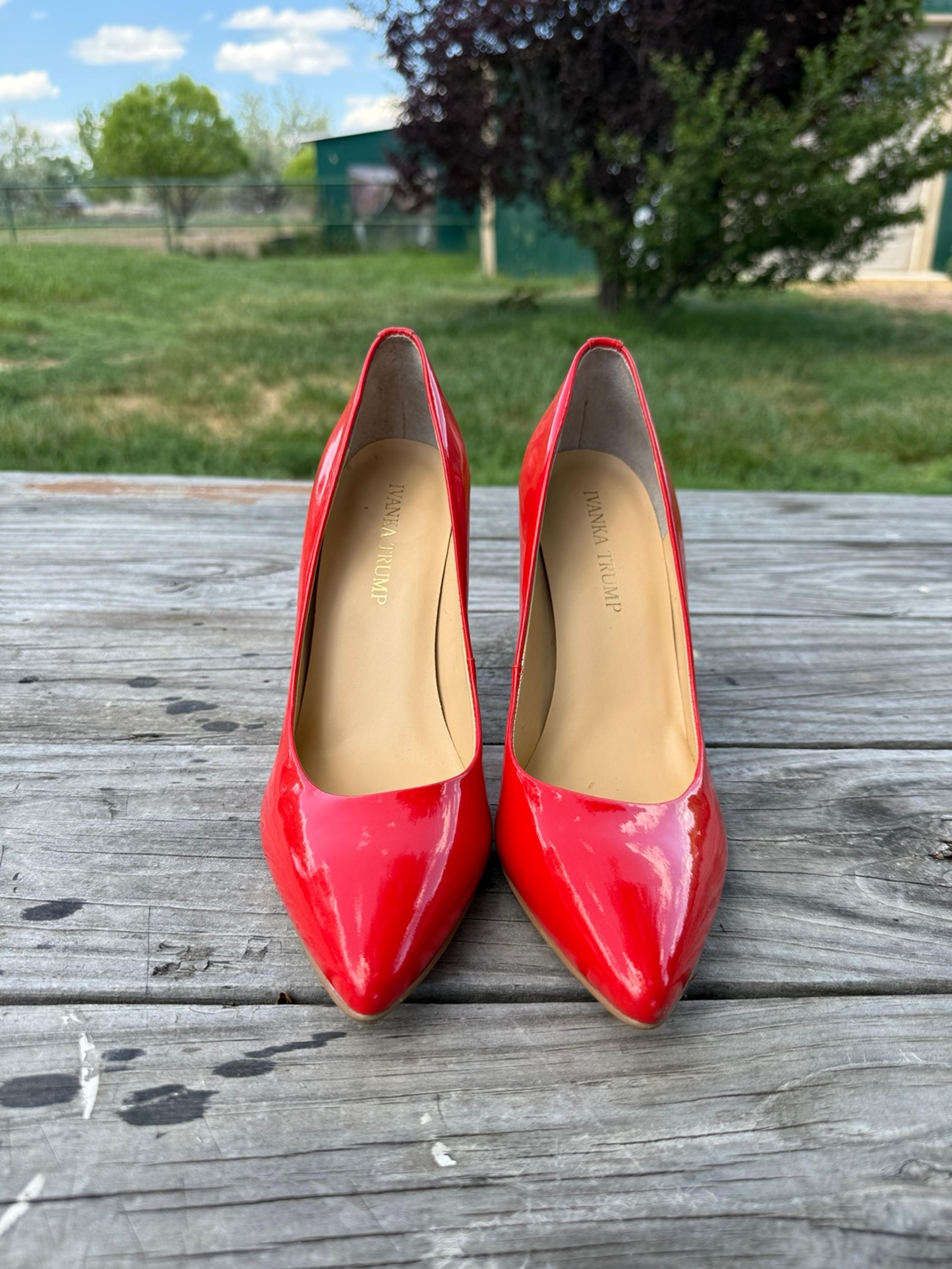 Ivanka Trump Red Patent Leather Stiletto Heels