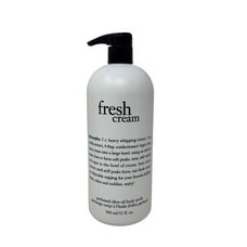 PARTIAL Philosophy Fresh Cream Olive Oil Body Scrub 32oz With Pump