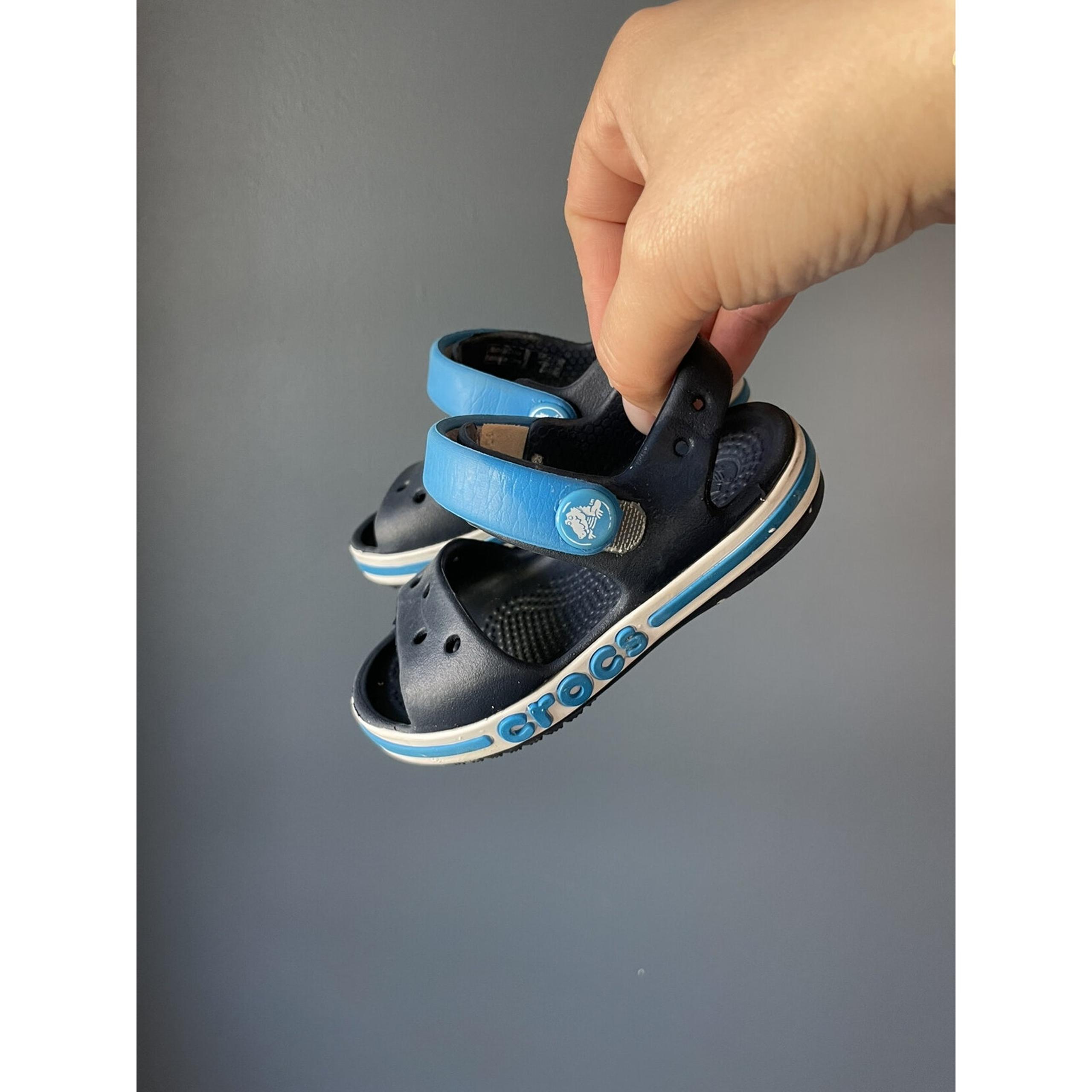 Navy Blue Croc Sandals