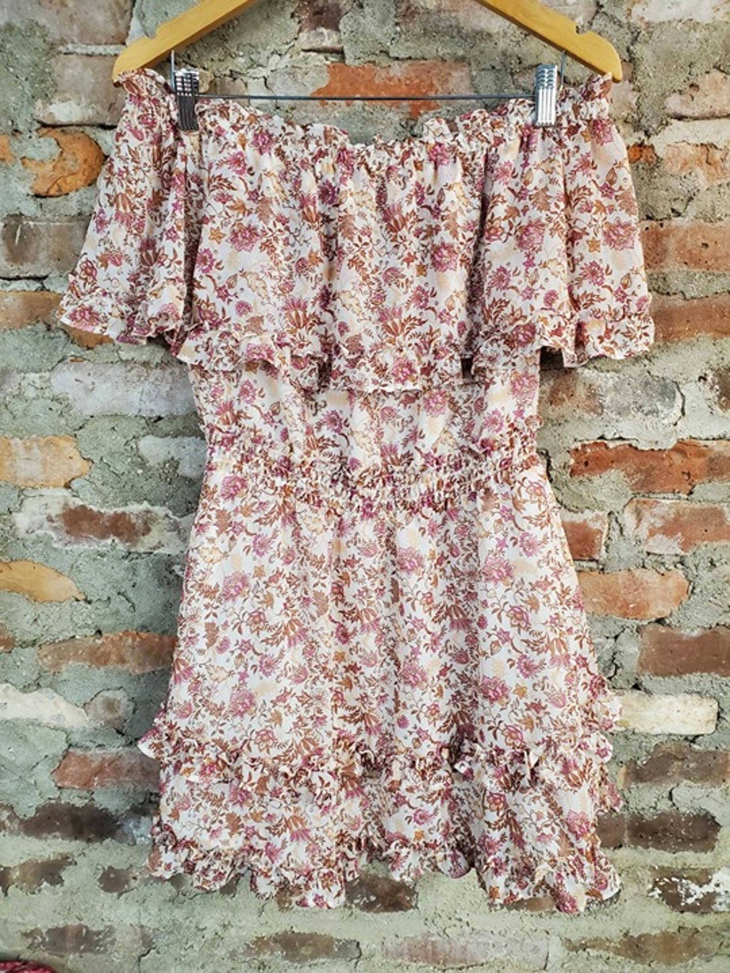Jessica Simpson Off The Shoulder Summer Sundress Womens Sz M Dress Pink B