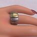 Yellow/Silver Dome Band Ring