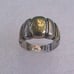 Yellow/Silver Dome Band Ring