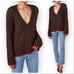 NWT La Ligne Sweater V neck alpaca wool sweater, Brown, Size XS