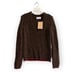 NWT La Ligne Sweater V neck alpaca wool sweater, Brown, Size XS