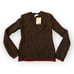NWT La Ligne Sweater V neck alpaca wool sweater, Brown, Size XS