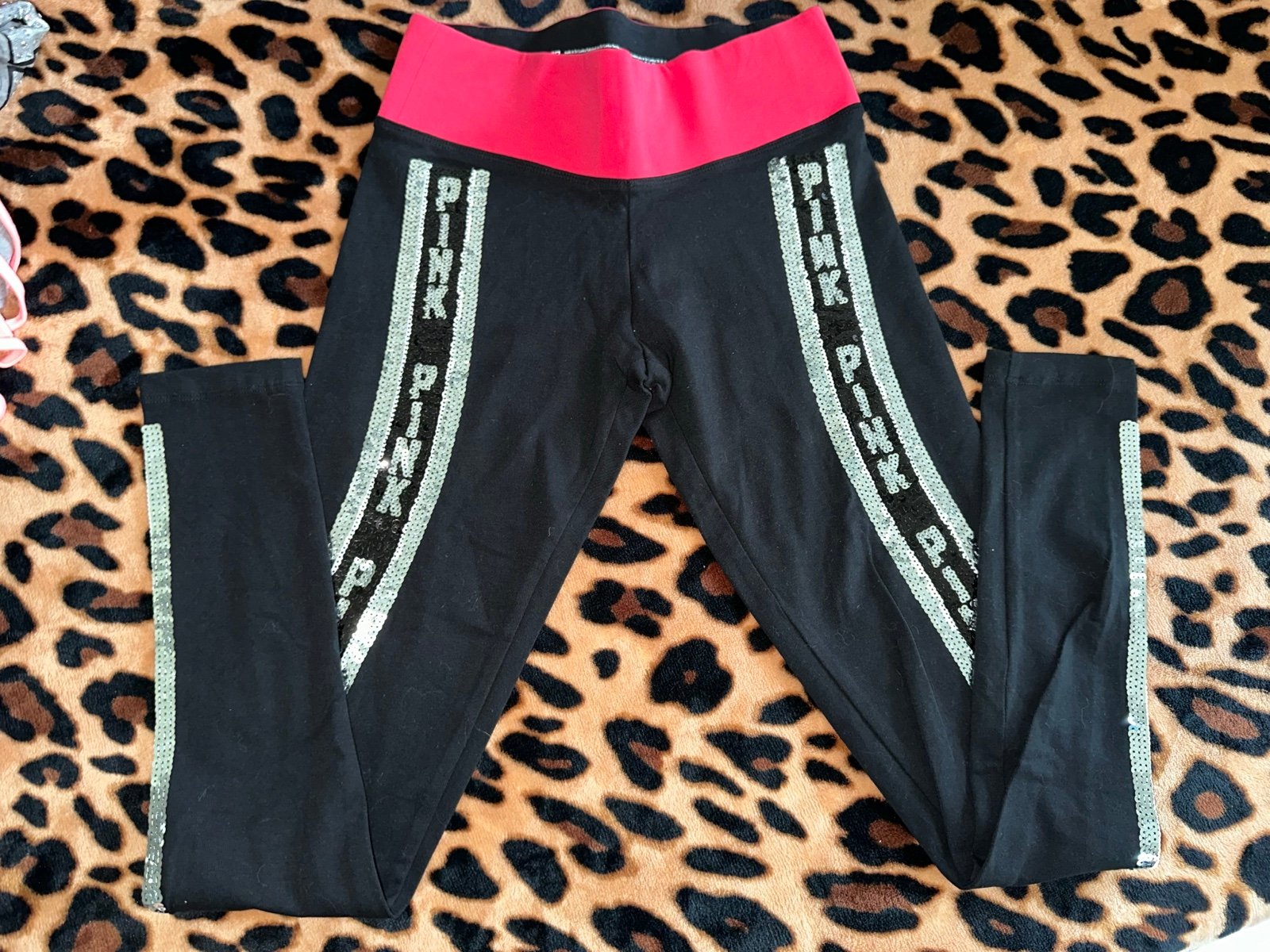 Pink sequins leggings