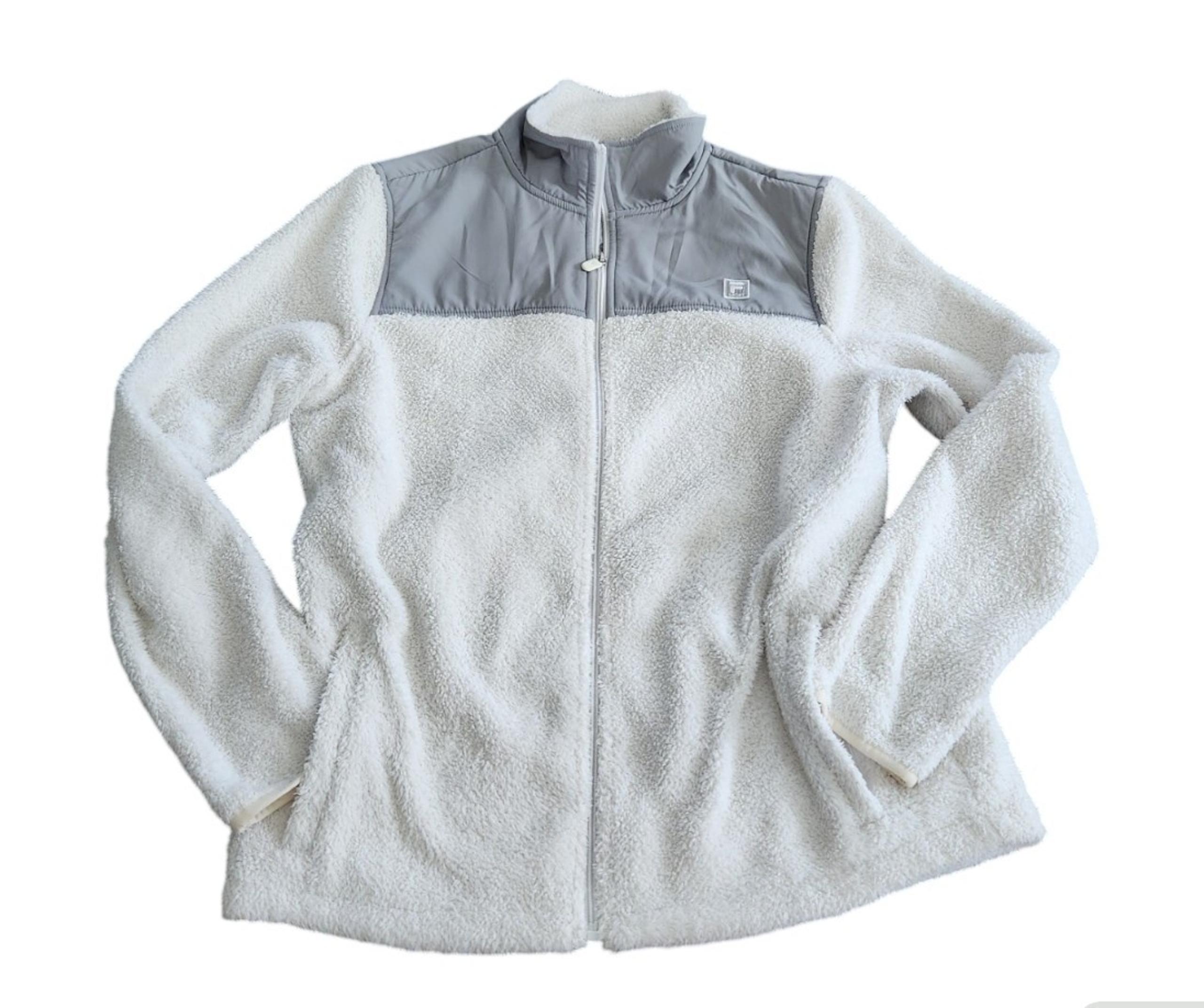 Fila White Fleece Zip Jacket Large