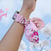 Cherry Blossom Bunny Ears Scrunchie Band for Fitbit Versa 3 4 Sense 2