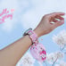 Cherry Blossom Bunny Ears Scrunchie Band for Fitbit Versa 3 4 Sense 2