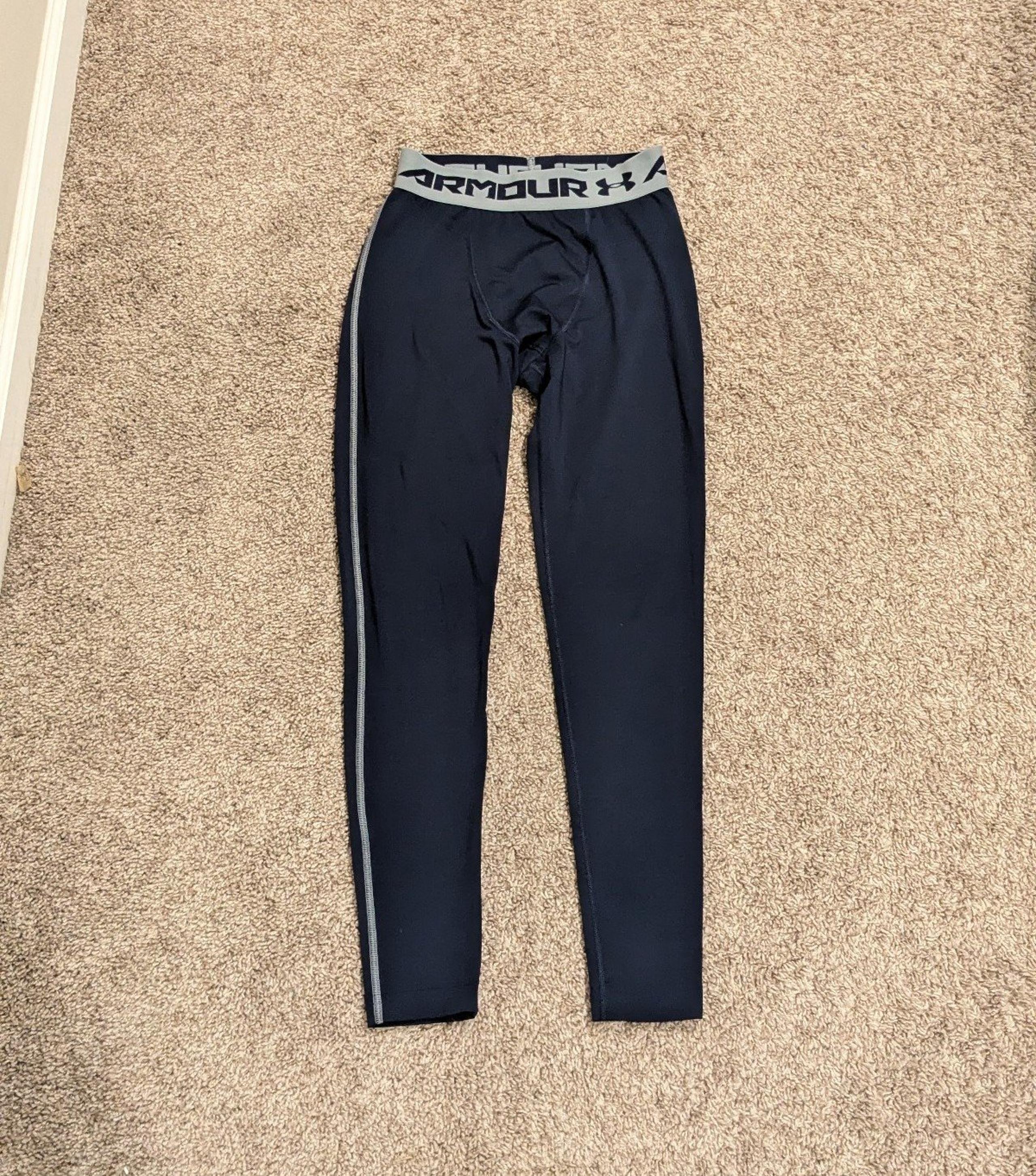 Under Armour  Navy Blue Compression Leggings Full Length Tights Heat Gear Mens
