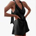 Satin Halterneck Mini Dress