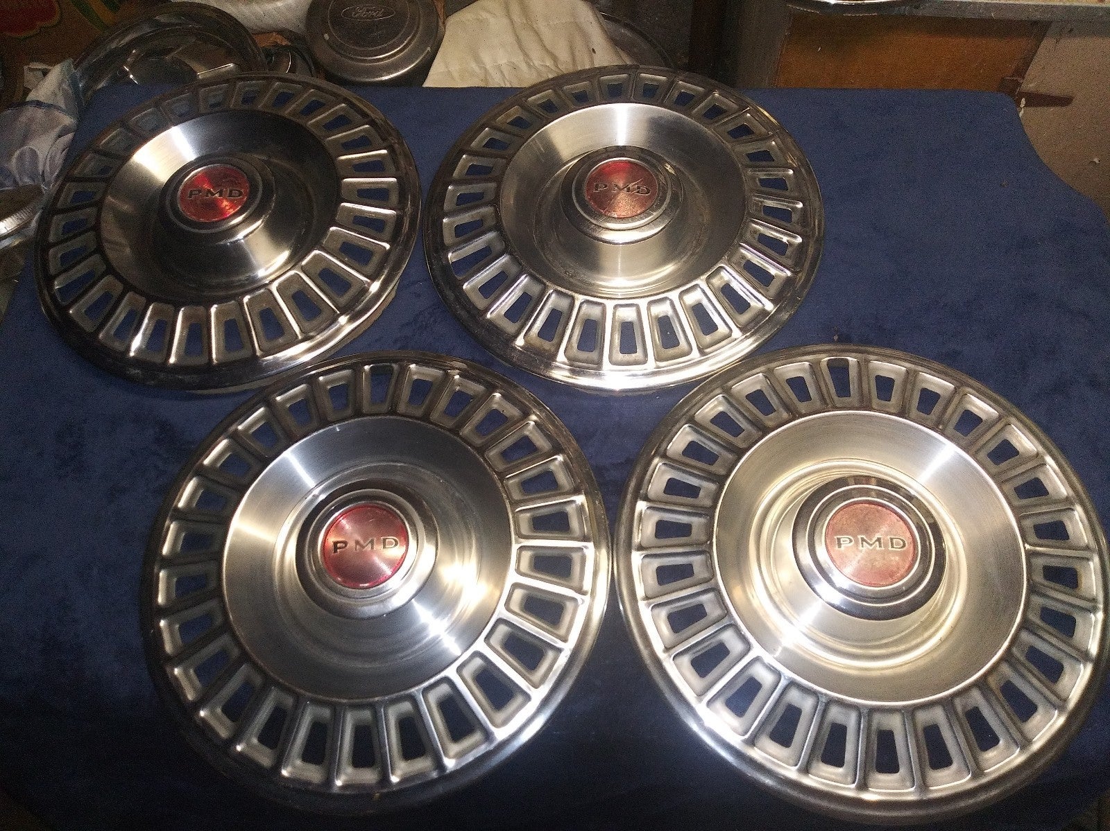 Set of four 1967 1968 Pontiac Firebird hubcaps