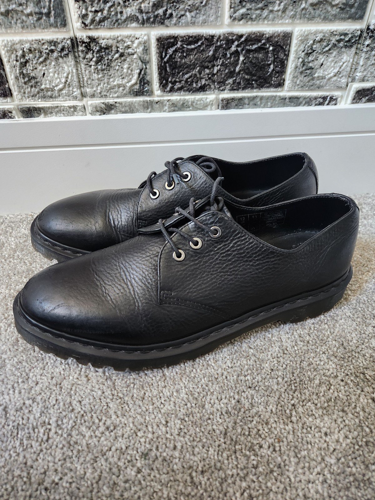 Dr Martens Men's Black Leather Oxfords Size 13