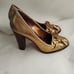 Gucci heels heels pumps metallic gold size 7B