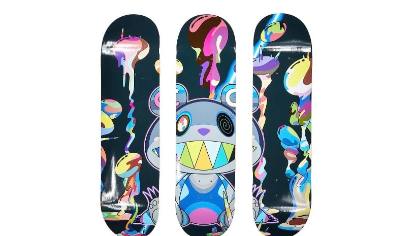 Takashi Murakami x ComplexCon Pollutted Skatebord deck set of 3