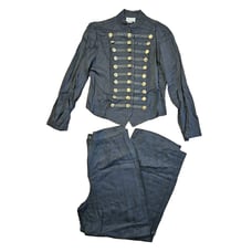 Vtg Dani Michaels Woman Size 12 Black Military Style Long Sleeve Top & Pants