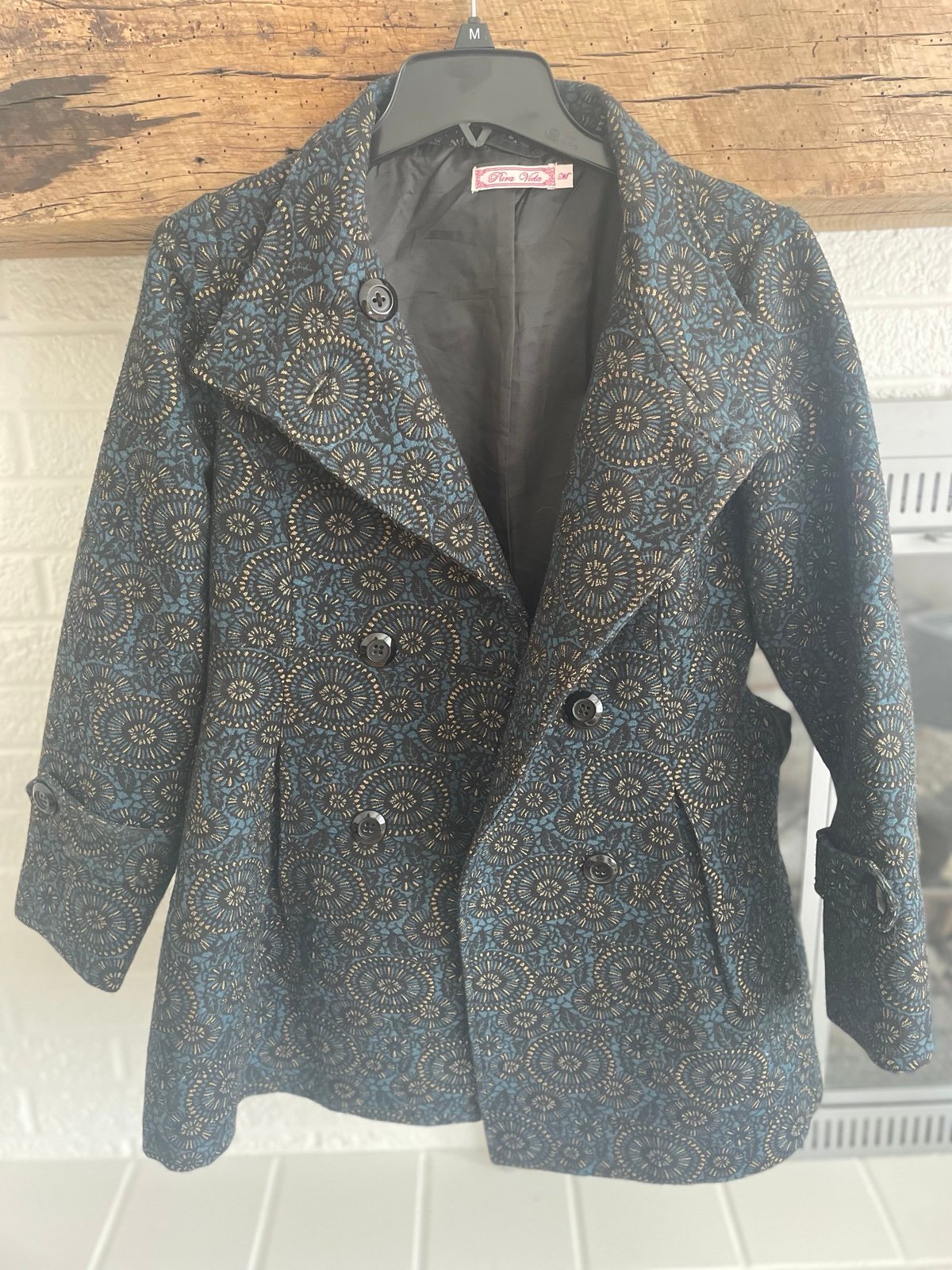 Beautifully pattern pea coat