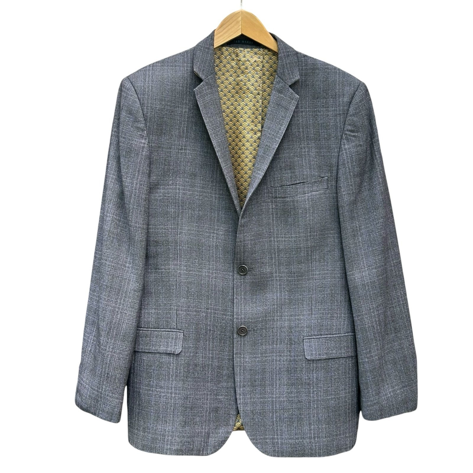 Ted Baker Mens Endurance Wool Plaid Blazer Sz 40R Sport Coat Preppy OldMoney