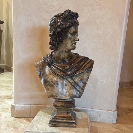 Apollo Belvedere Bust Statue 24”H