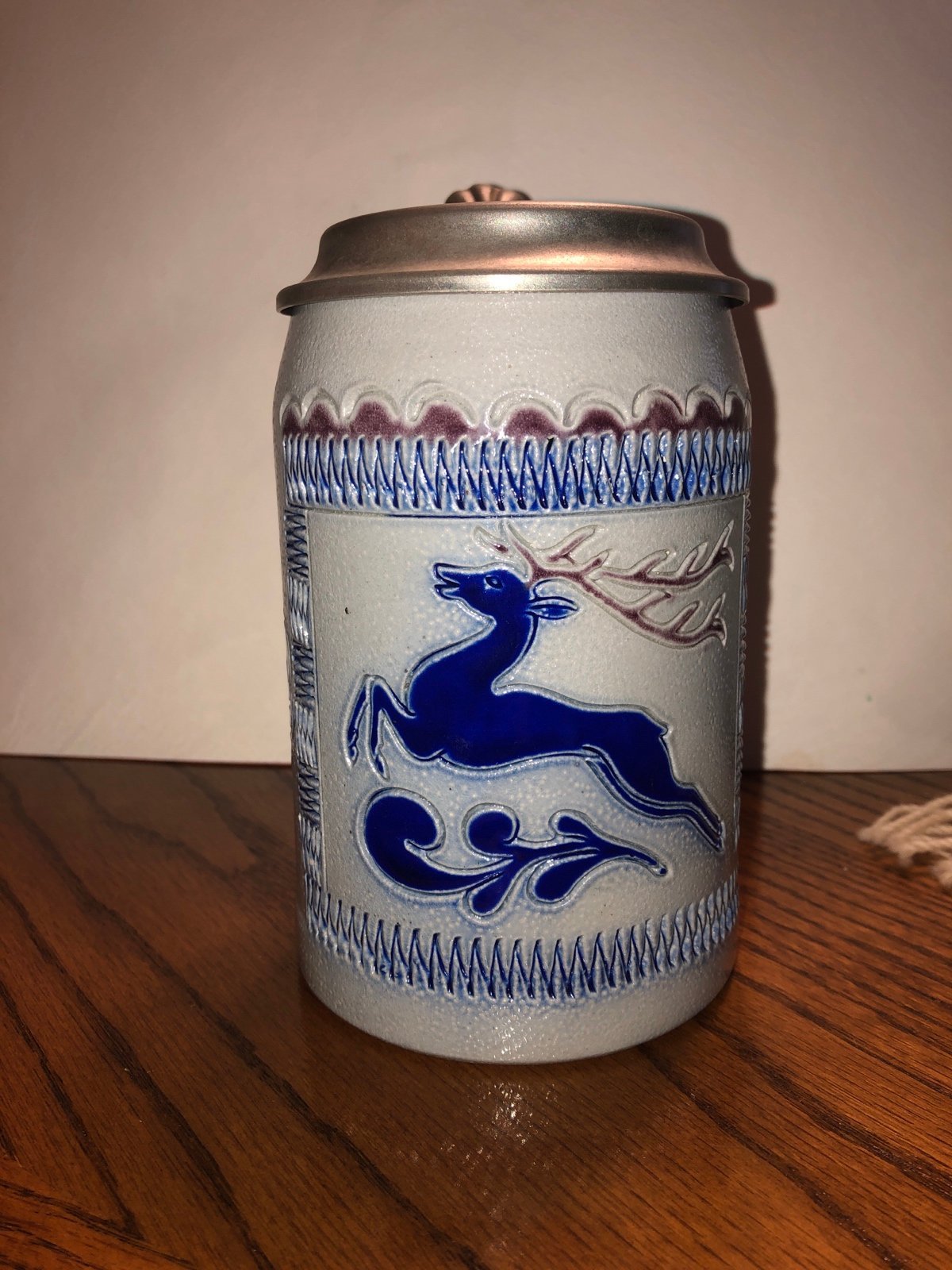 German Salt Glazed Stoneware Stein
