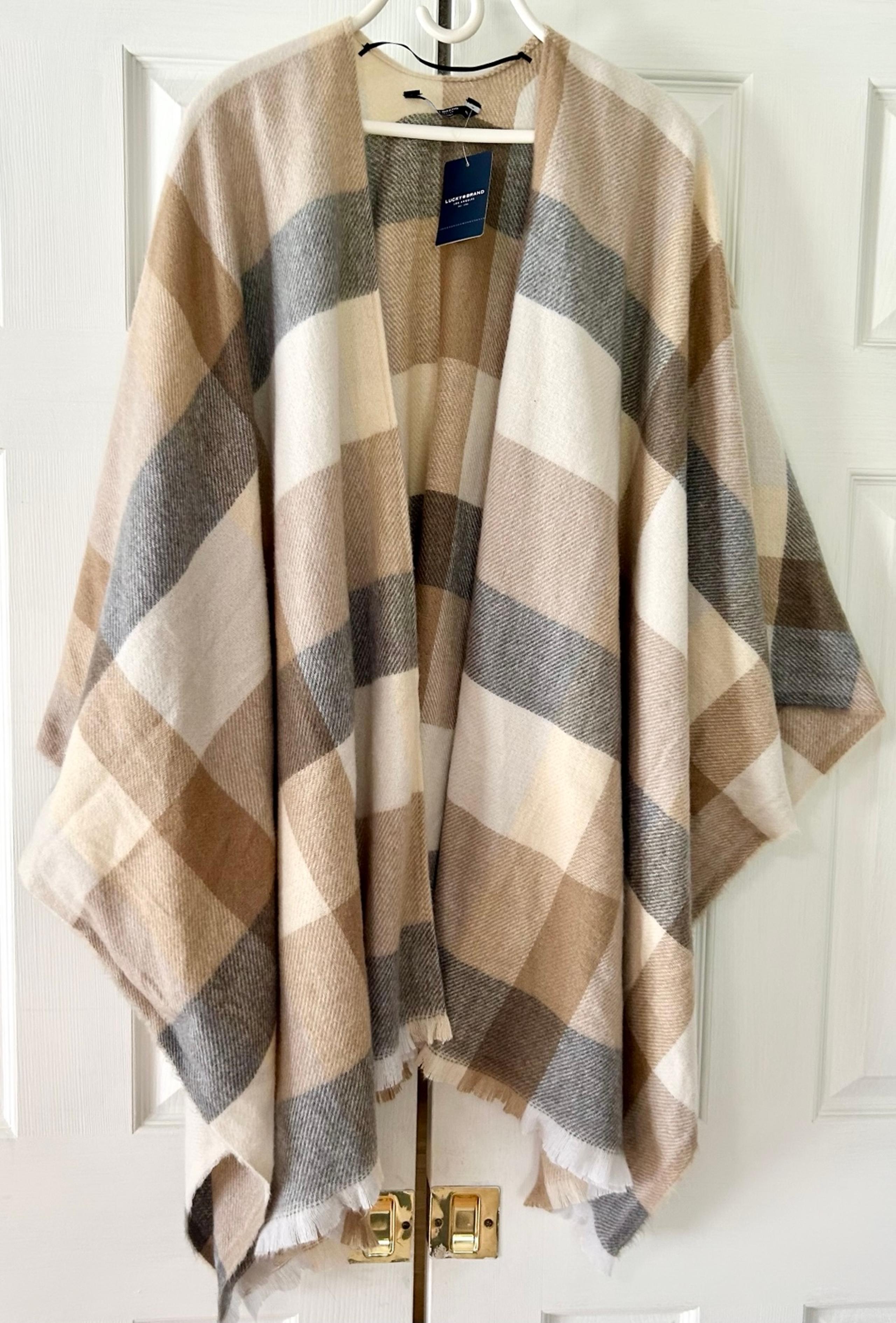 New Lucky Brand cardigan poncho woman one size sweater jacket