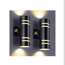 Outdoor Light Fixture 2Pack, 110V Black Porch Light, IP65 Waterproof