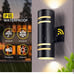Outdoor Light Fixture 2Pack, 110V Black Porch Light, IP65 Waterproof