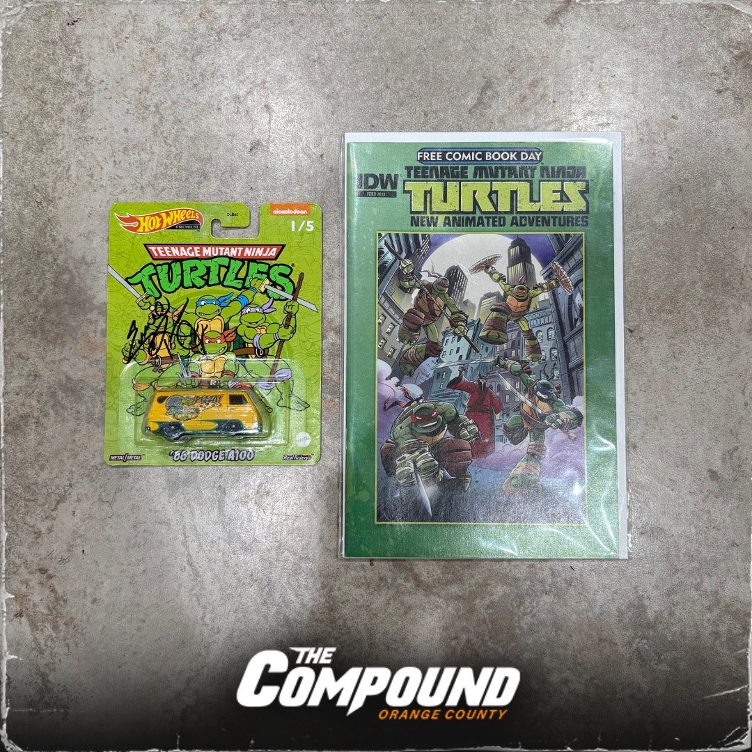TMNT / Teenage Mutant Ninja Turtles - Signed Hot Wheels + Comic Book Set - New