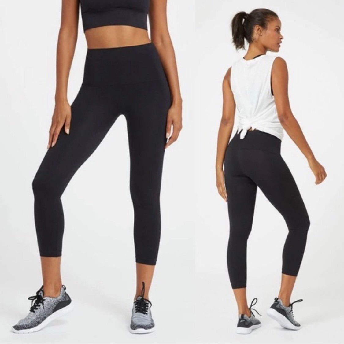 Spanx Look At Me Now Cropped Legging in Very Black