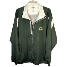 NFL Green Bay Packers Antigua Light Weight Full Zip Jacket Embroidered Size XL