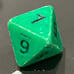 Early vintage TSR Holmes green d8 rpg ad&d dice 120723@