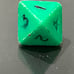 Early vintage TSR Holmes green d8 rpg ad&d dice 120723@