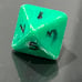 Early vintage TSR Holmes green d8 rpg ad&d dice 120723@
