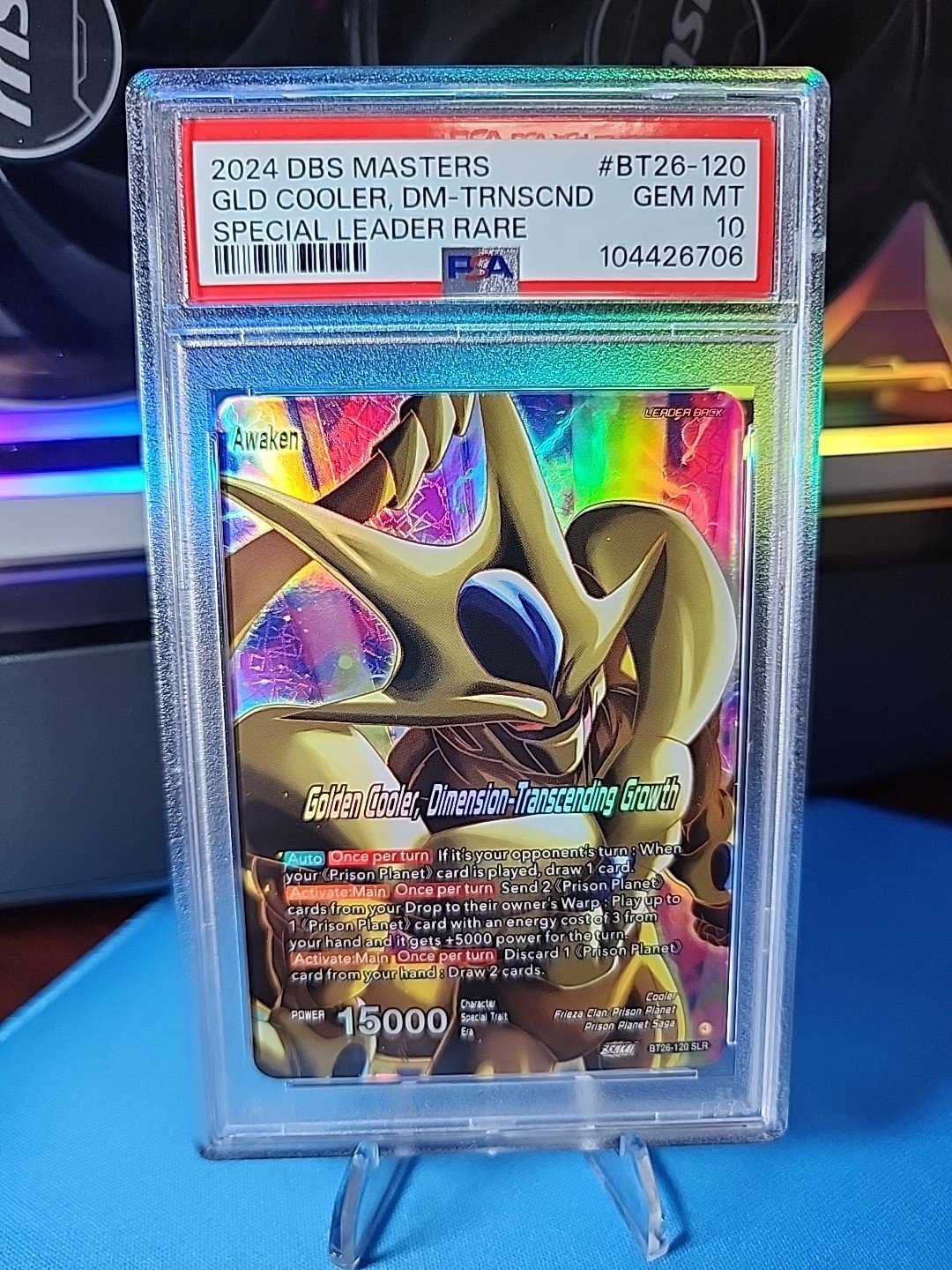 Golden Cooler, Dimension-Tran scending Growth Alt Art SLR Leader BT26-120 PSA 10