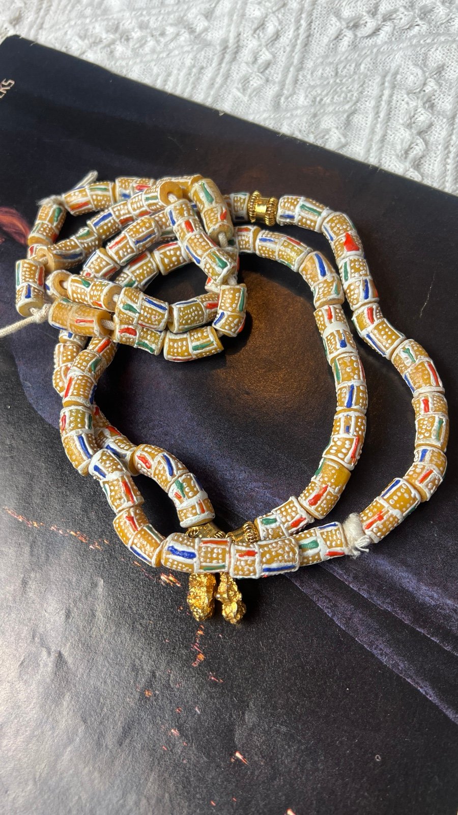 Rare Unique Handmade Chunky Necklace Bracelets Set From Ghana Africa